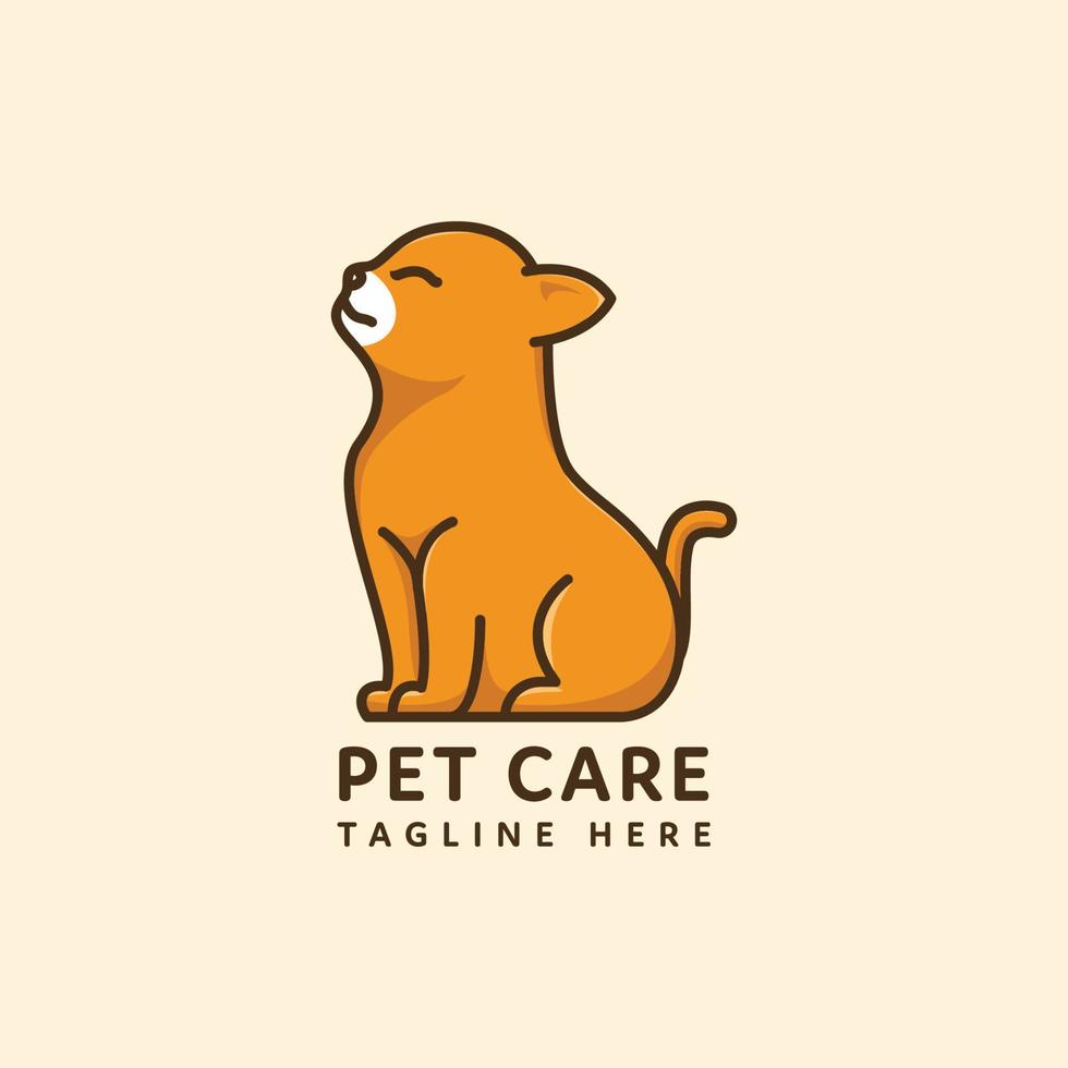 design del logo per la cura del gatto vettore