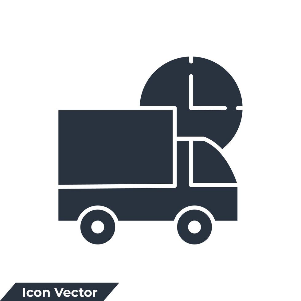 illustrazione vettoriale del logo dell'icona di spedizione veloce. modello di simbolo del camion di consegna per la raccolta di grafica e web design