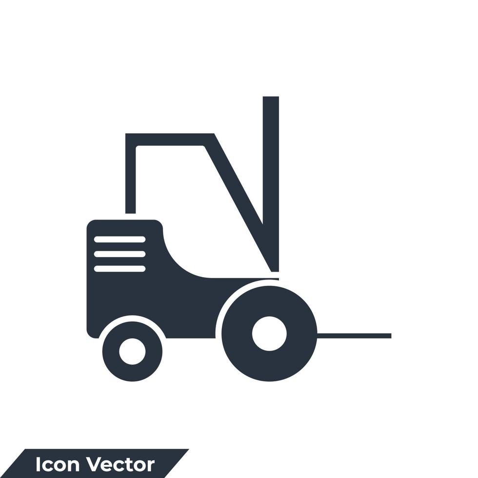 illustrazione vettoriale del logo dell'icona del carrello elevatore. modello di simbolo del carrello elevatore per la raccolta di grafica e web design