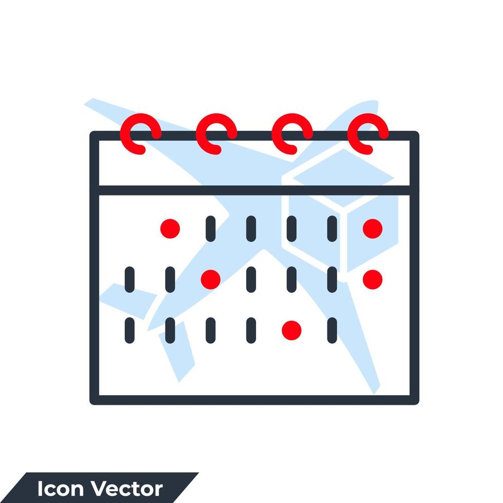 illustrazione vettoriale del logo dell'icona del calendario. modello di simbolo del calendario per la raccolta di grafica e web design