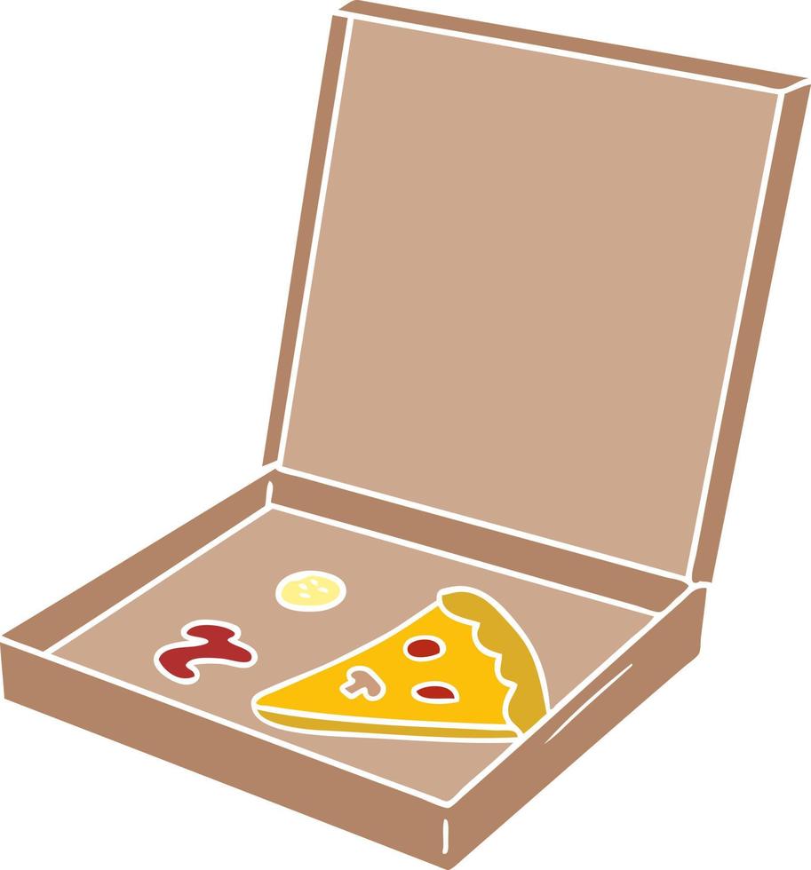 scarabocchio del fumetto di una fetta di pizza vettore