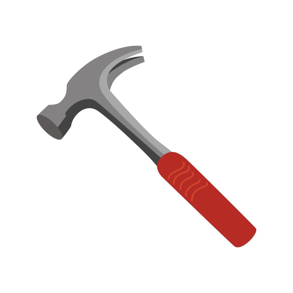 illustrazione di progettazione di illustrazione vettoriale di design piatto martello rosso