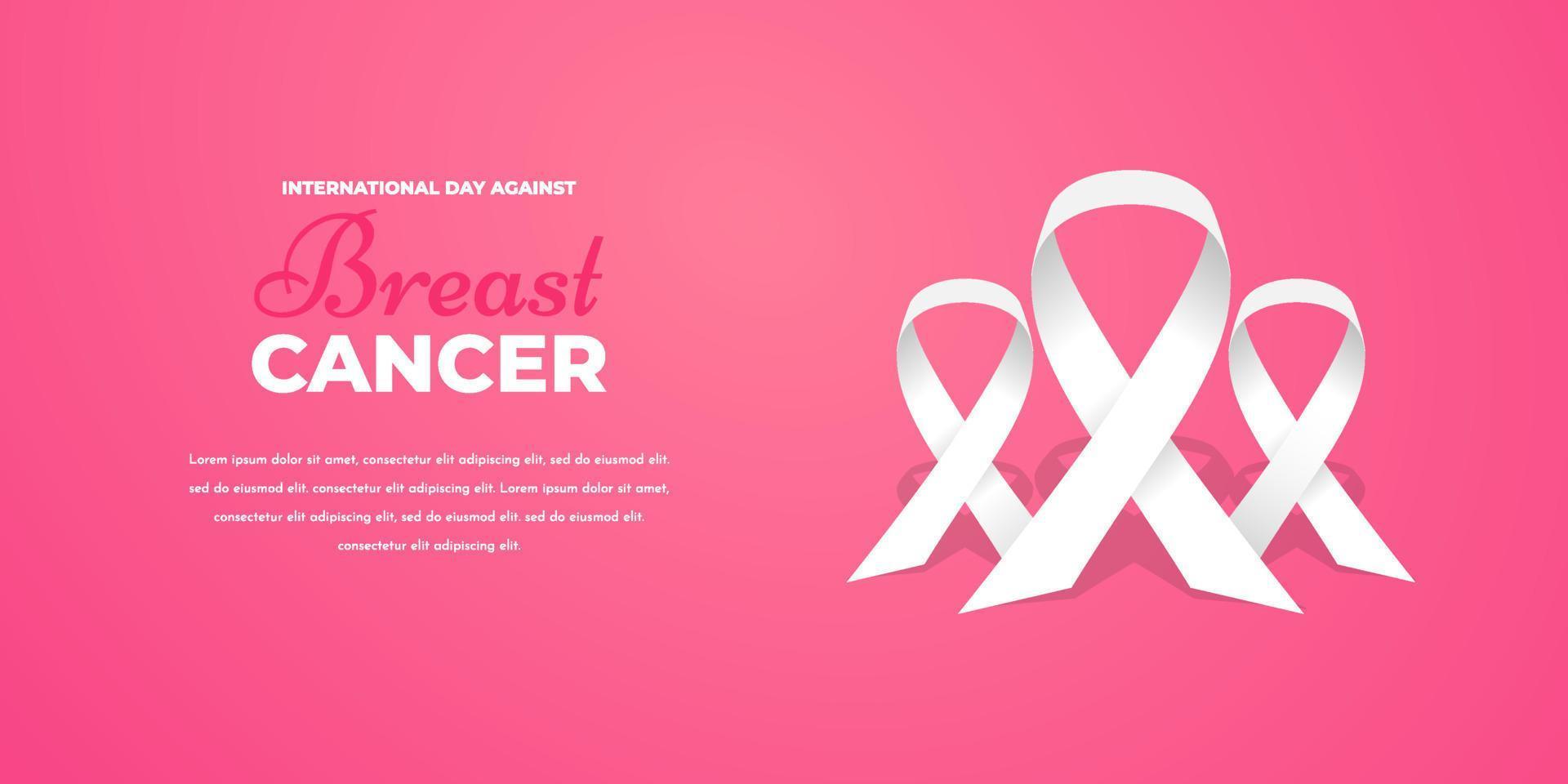 modello realistico di pagina di destinazione del mese di consapevolezza del cancro al seno vettore