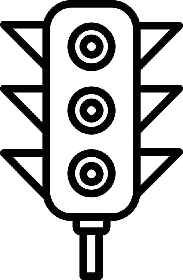 icona della linea dei semafori vettore