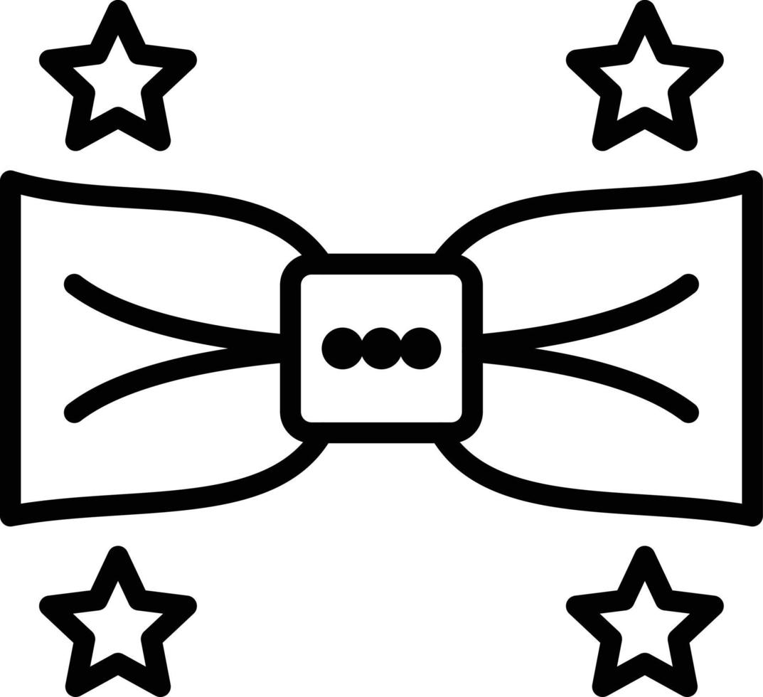 icona della linea del papillon vettore