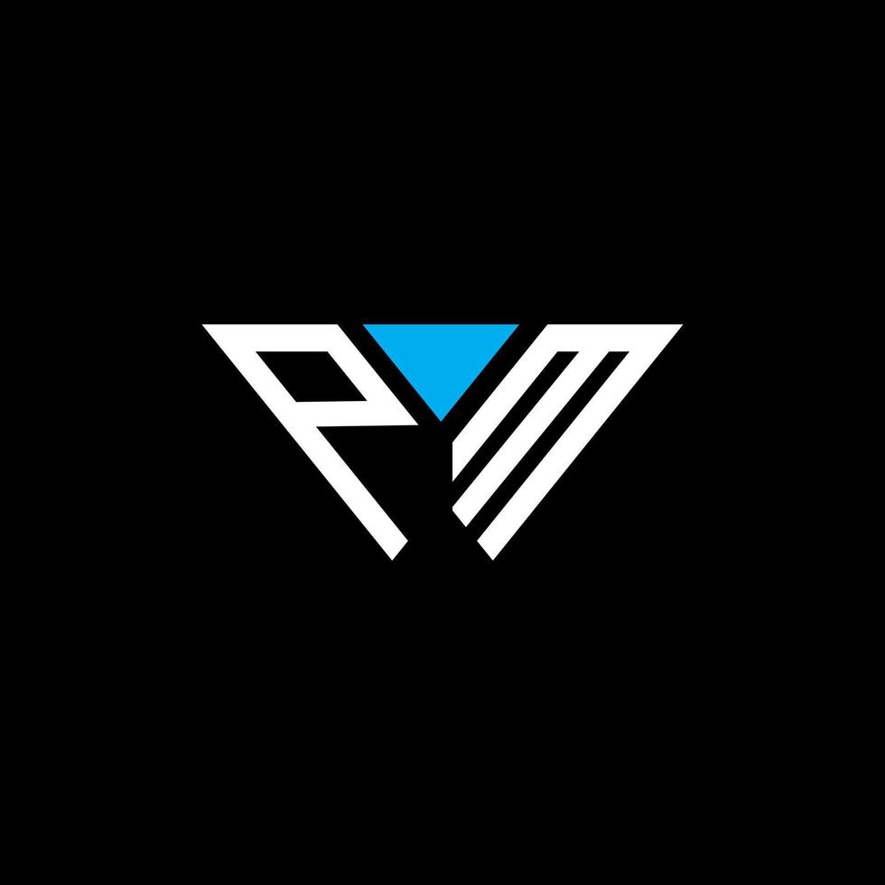 pm lettera logo design creativo con grafica vettoriale, pm logo semplice e moderno. vettore