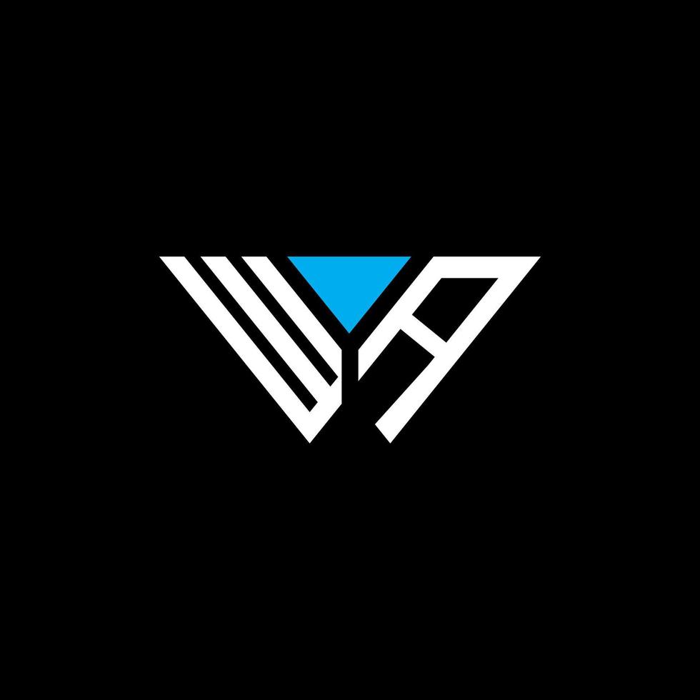 wa lettera logo design creativo con grafica vettoriale, wa logo semplice e moderno. vettore