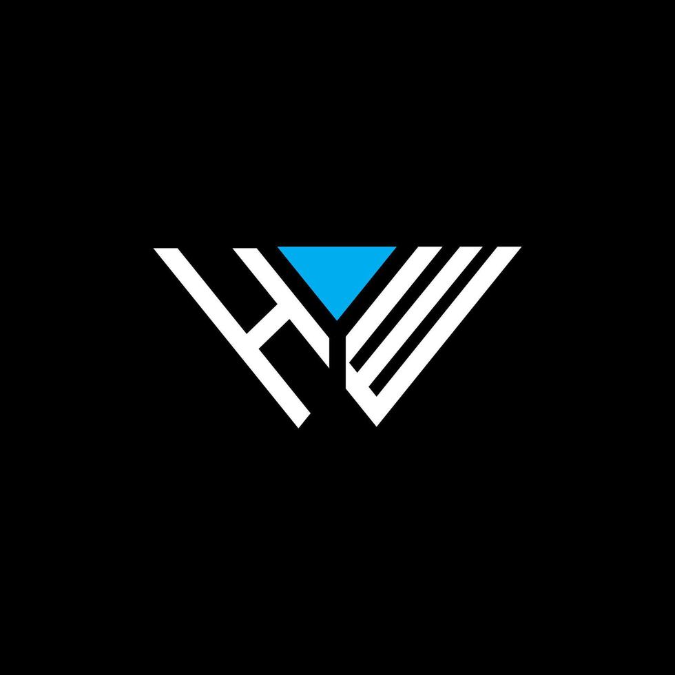 design creativo del logo della lettera hw con grafica vettoriale, design del logo semplice e moderno abc. vettore