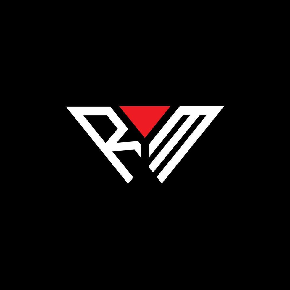 rm lettera logo design creativo con grafica vettoriale, rm logo semplice e moderno. vettore