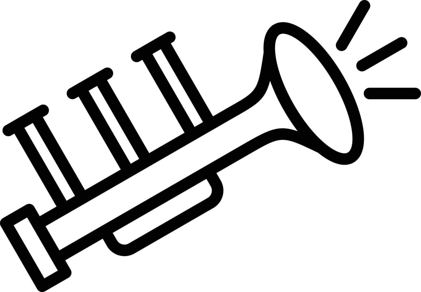 icona della linea di trombe vettore