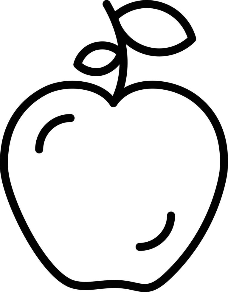 icona linea mela vettore