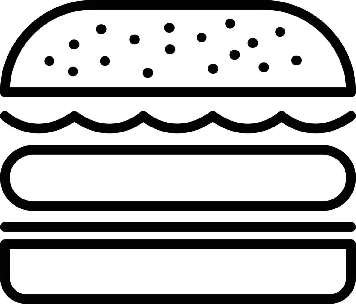 icona della linea di hamburger vettore