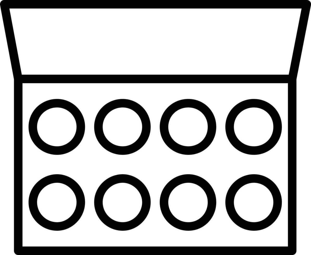 icona della linea dell'ombretto vettore