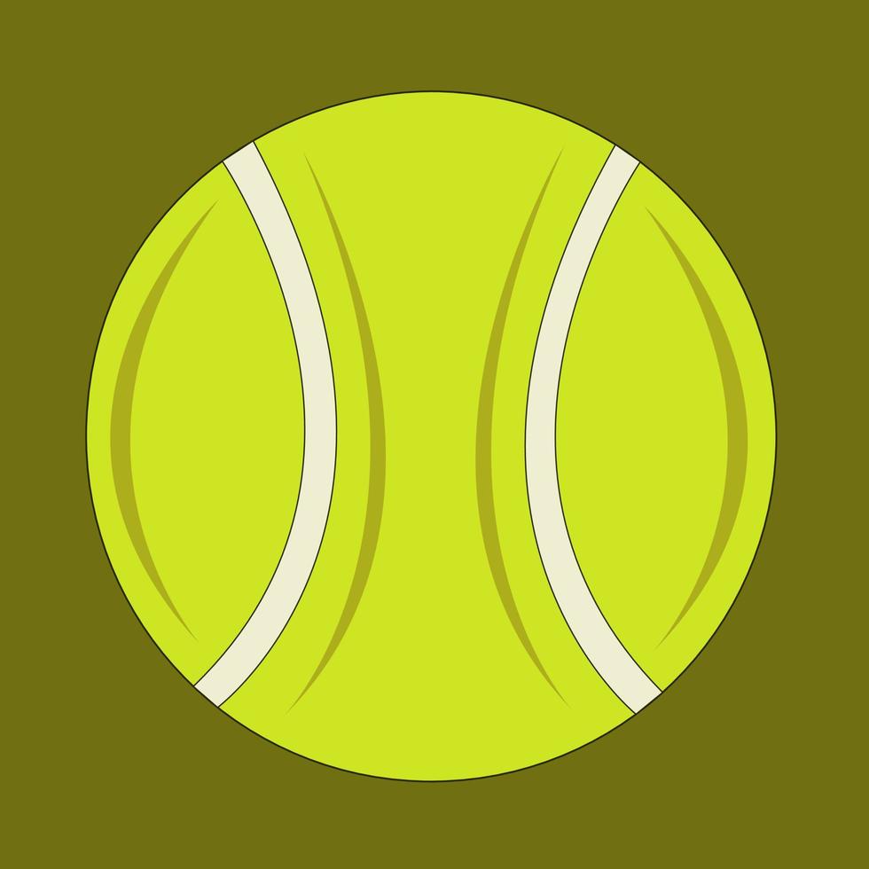 illustrazione vettoriale di palla da tennis per la progettazione grafica e l'elemento decorativo