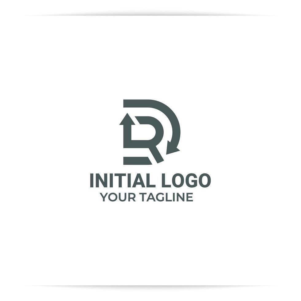 logo monogramma r per il riciclo vettore
