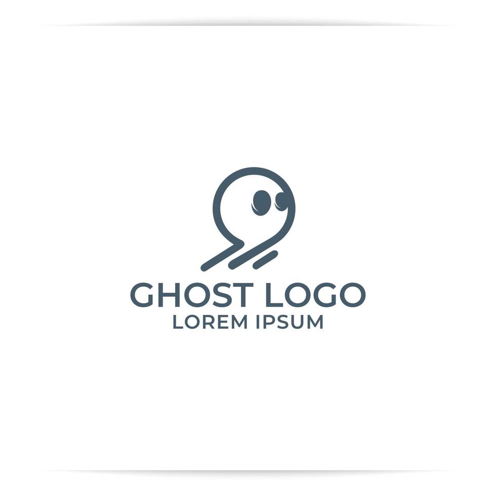 logo design vettore lampadina fantasma