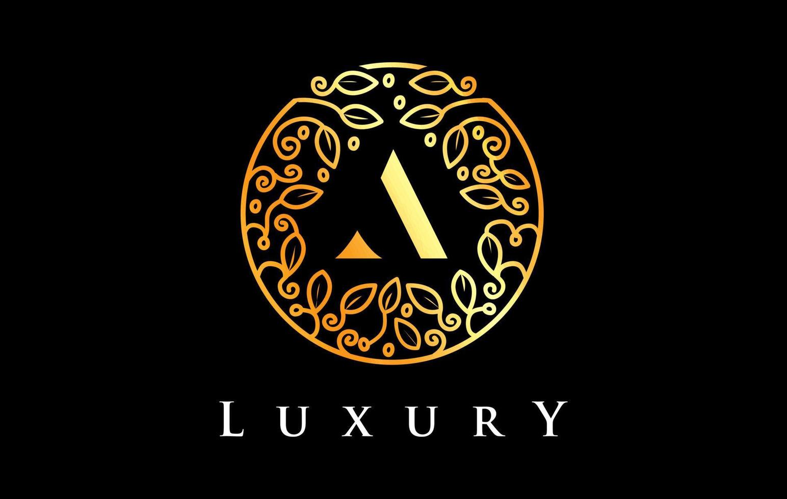 d'oro una lettera logo luxury.beauty cosmetici logo vettore