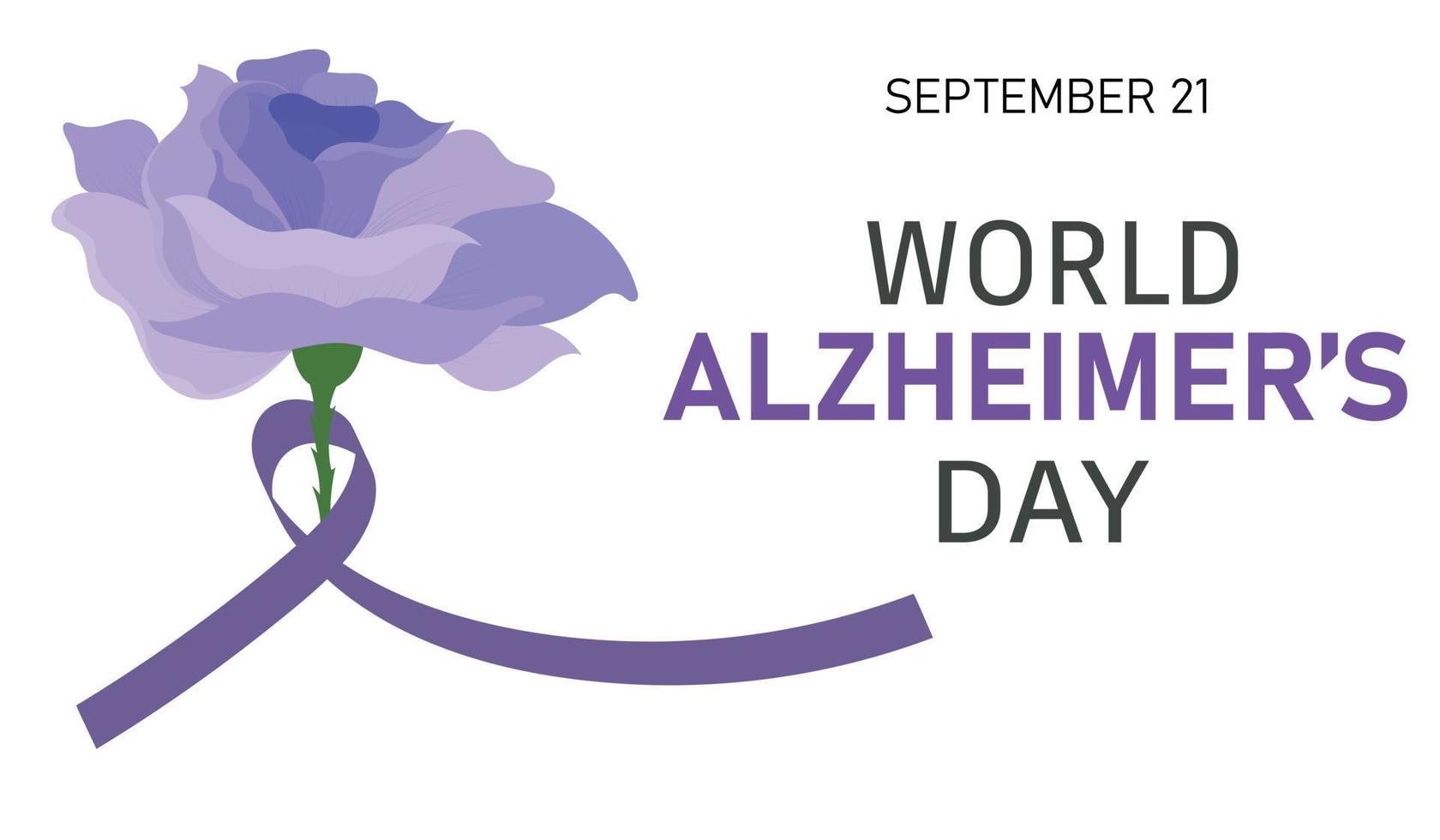 illustrazione vettoriale della giornata mondiale dell'alzheimer