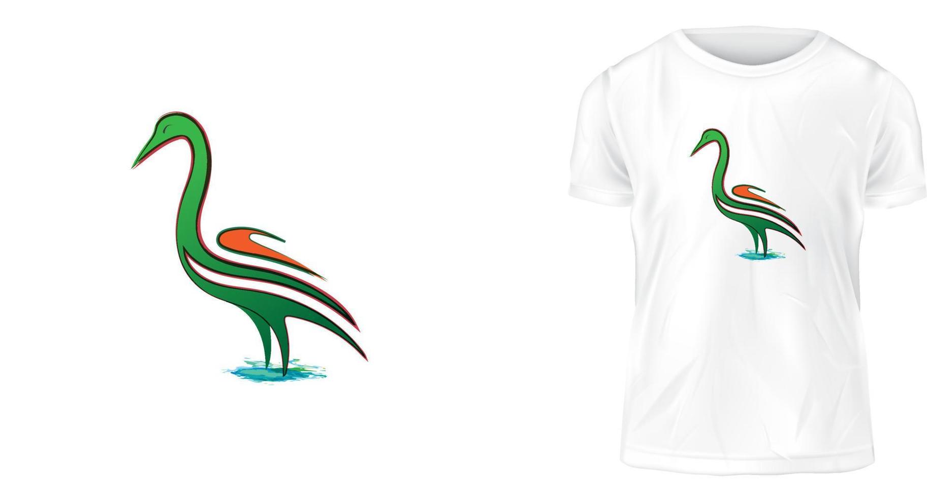 concetto di design della maglietta, un uccello rapace vettore