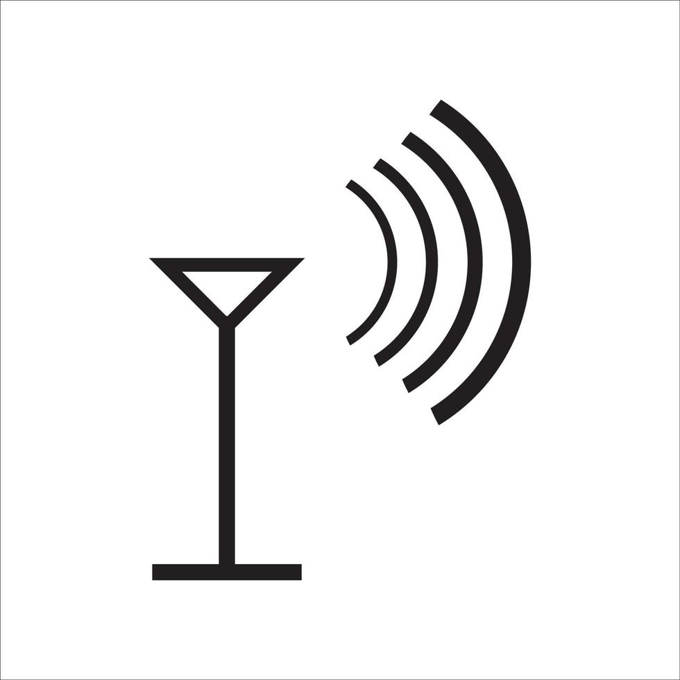 disegno vettoriale del logo dell'icona dell'antenna wifi