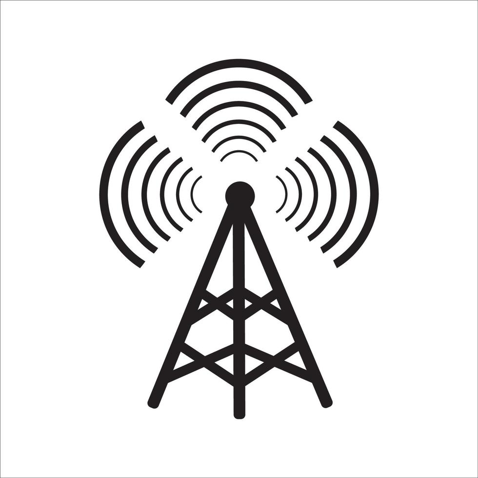 disegno vettoriale del logo dell'icona dell'antenna wifi