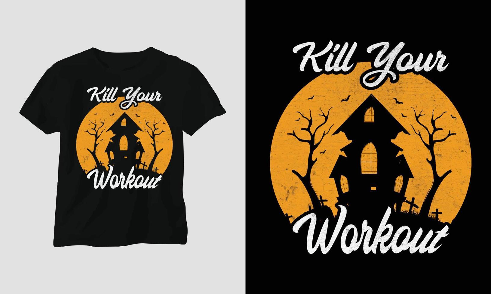 modello di vettore di t-shirt speciale di halloween