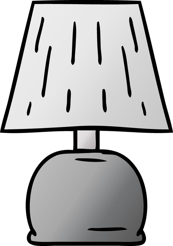 doodle cartone animato sfumato di una lampada da letto vettore