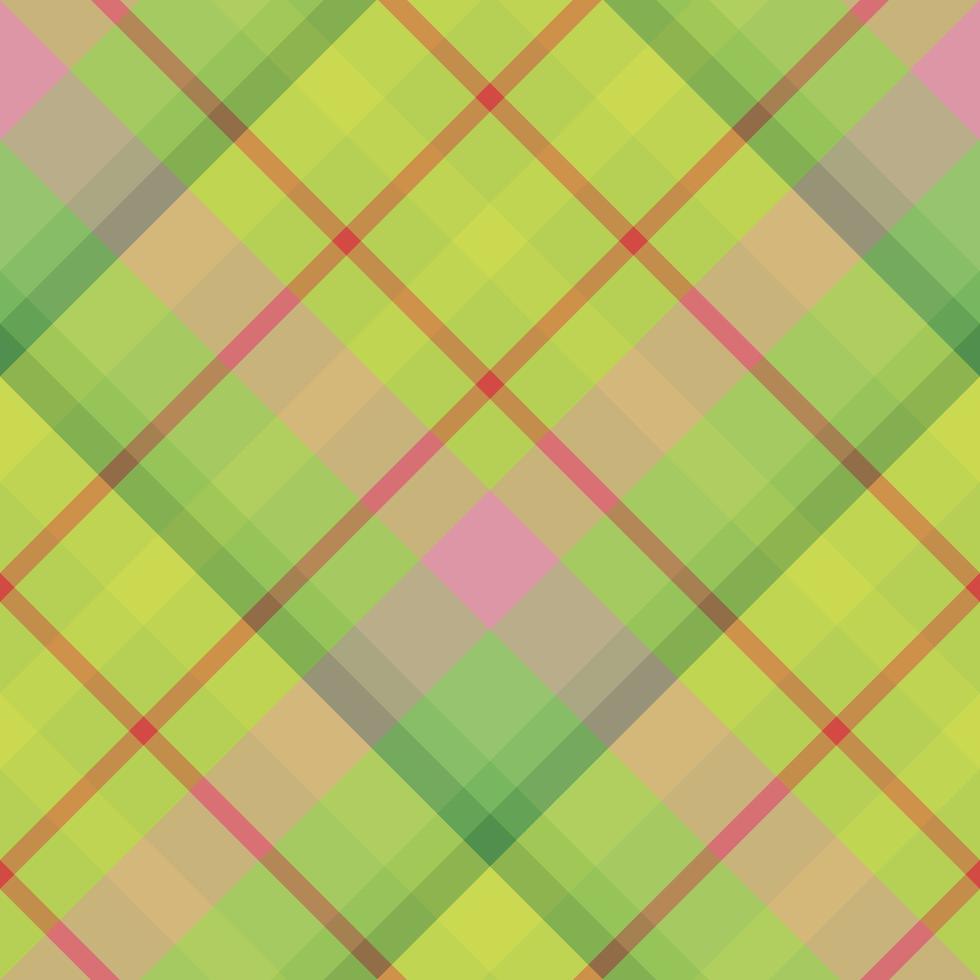 motivo senza cuciture nei colori verde e rosa chiaro per plaid, tessuto, tessuto, vestiti, tovaglie e altre cose. immagine vettoriale. 2 vettore