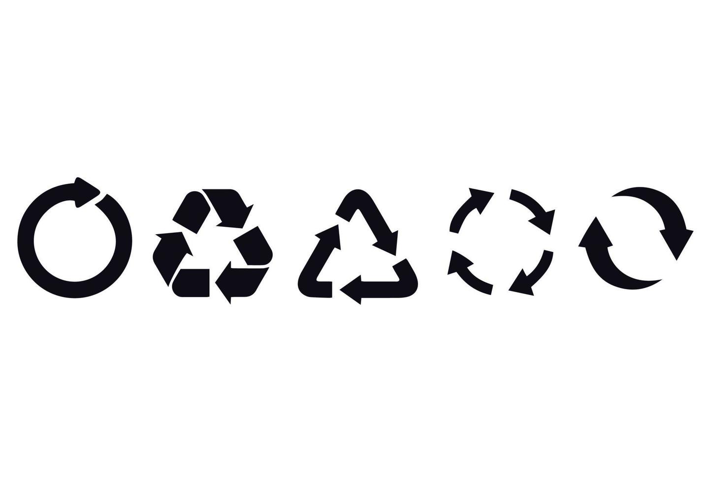 ricicla le icone impostano il disegno vettoriale