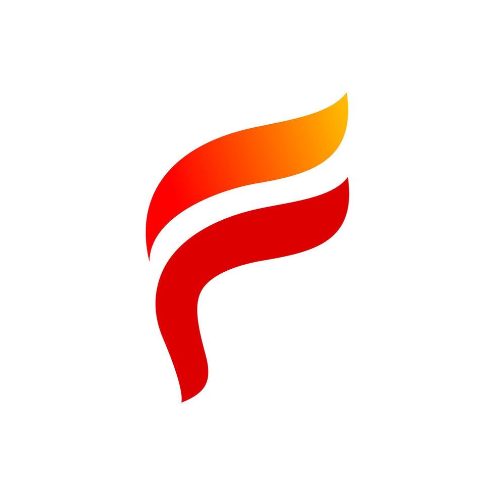 lettera f logo vettore