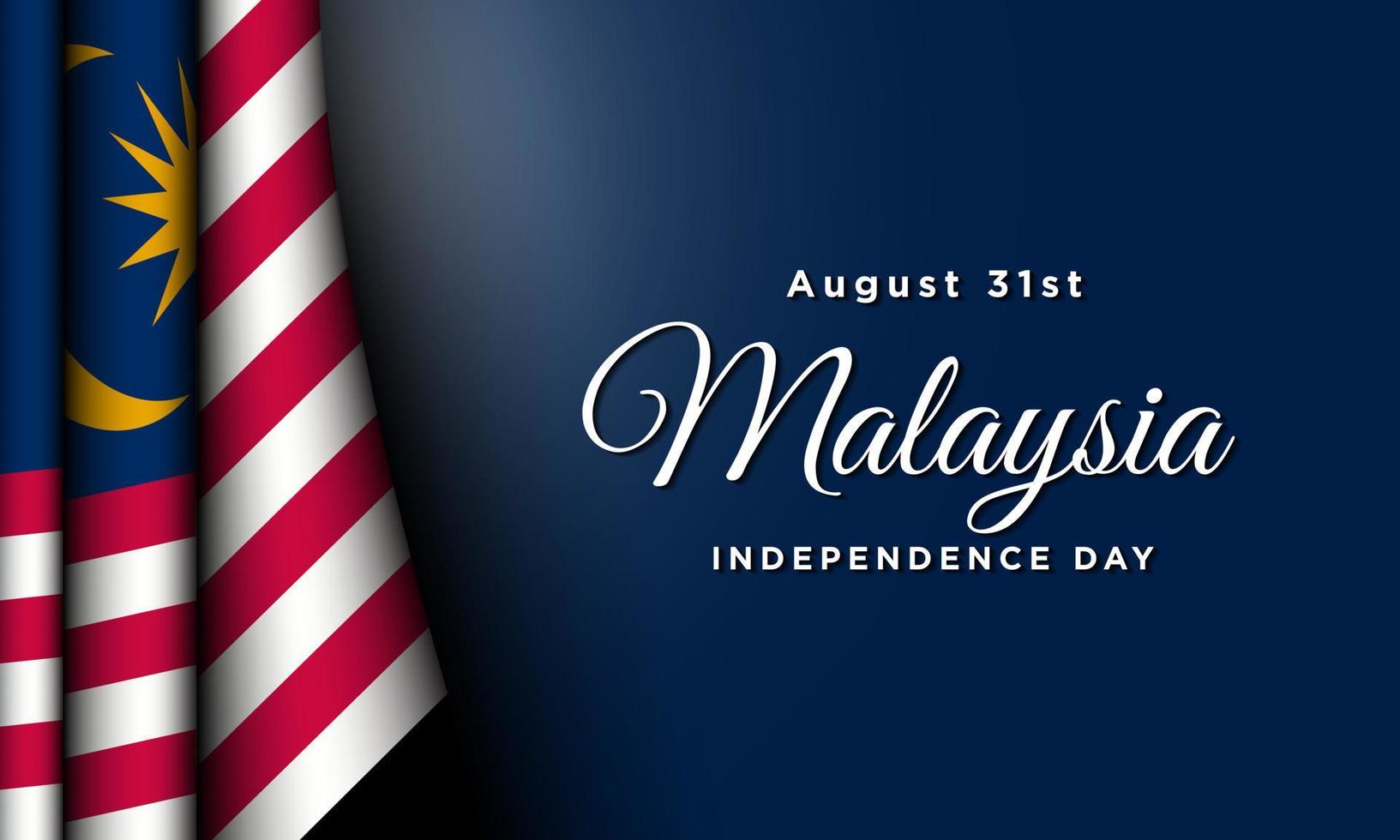 disegno di sfondo del giorno dell'indipendenza della Malesia. vettore