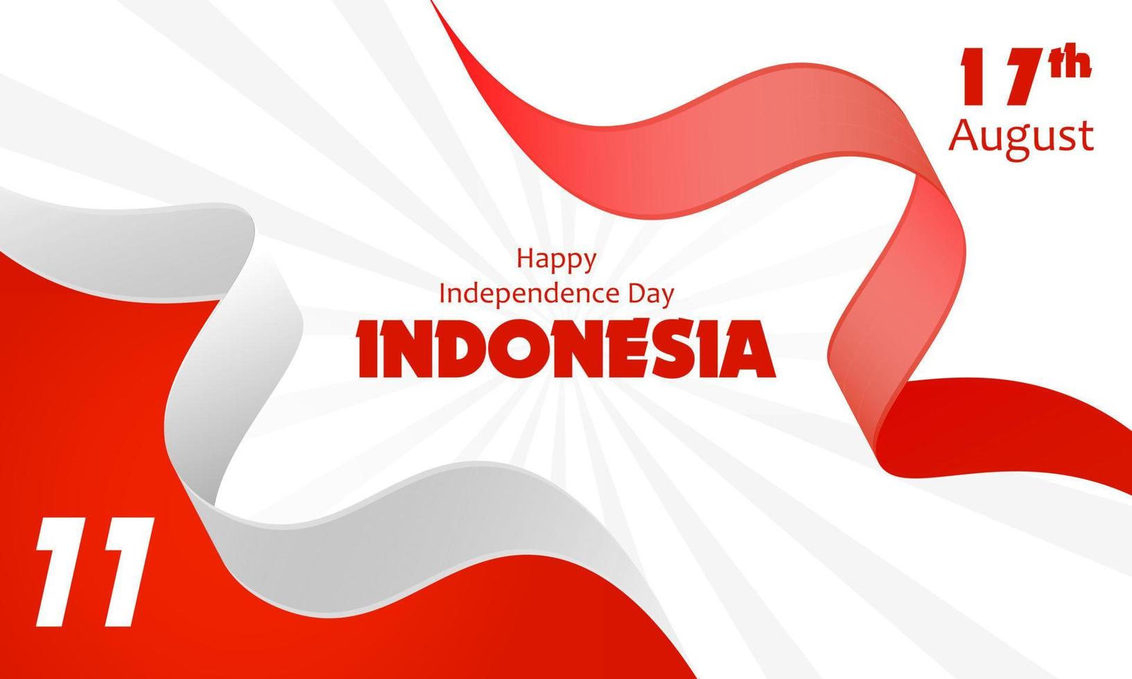 indonesiano indipendenza giorno 17 agosto 77 anni indonesiano indipendenza sfondo vettore