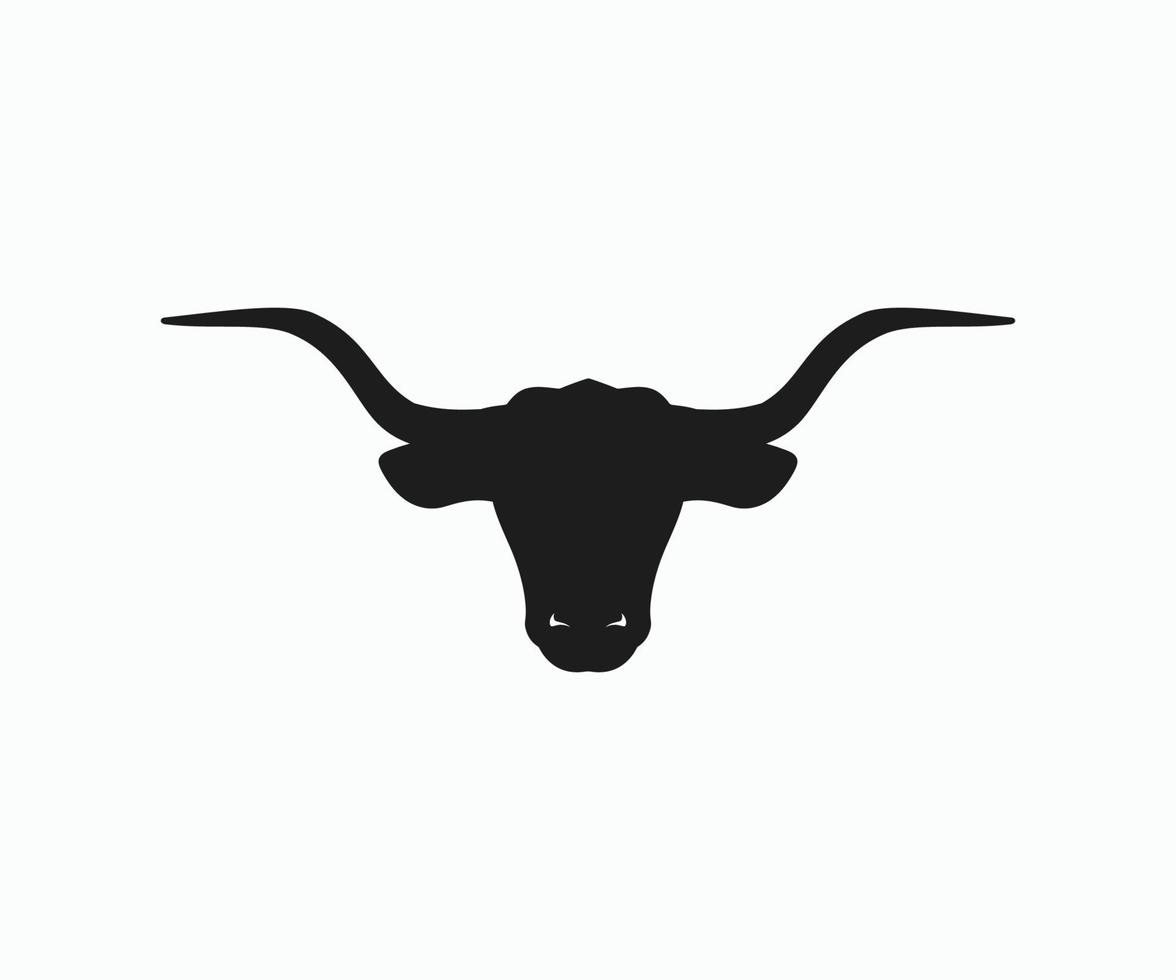 Texas Longhorn logo, bestiame testa silhouette vettore. vettore