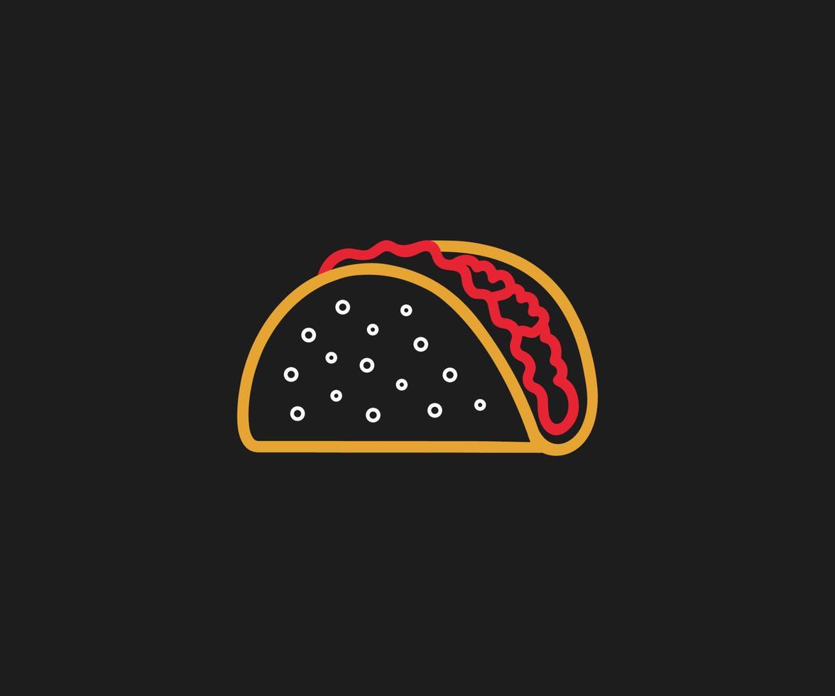 taco icona logo vettore. taco messicano cibo vettore. vettore