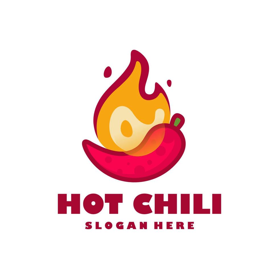 hot chili logo design concept vector, fire chili logo symbol, spice food symbol icon vettore