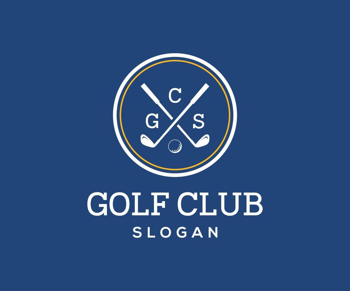 golf logo disegno, golf logo modello design vettore icona illustrazione, gli sport logo.