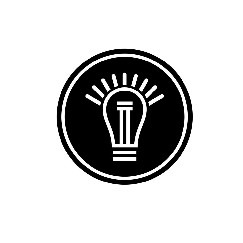 luminosa lampada elettrico leggero lampadina eco idea metafora isolato icona linea stile gratuito vettore