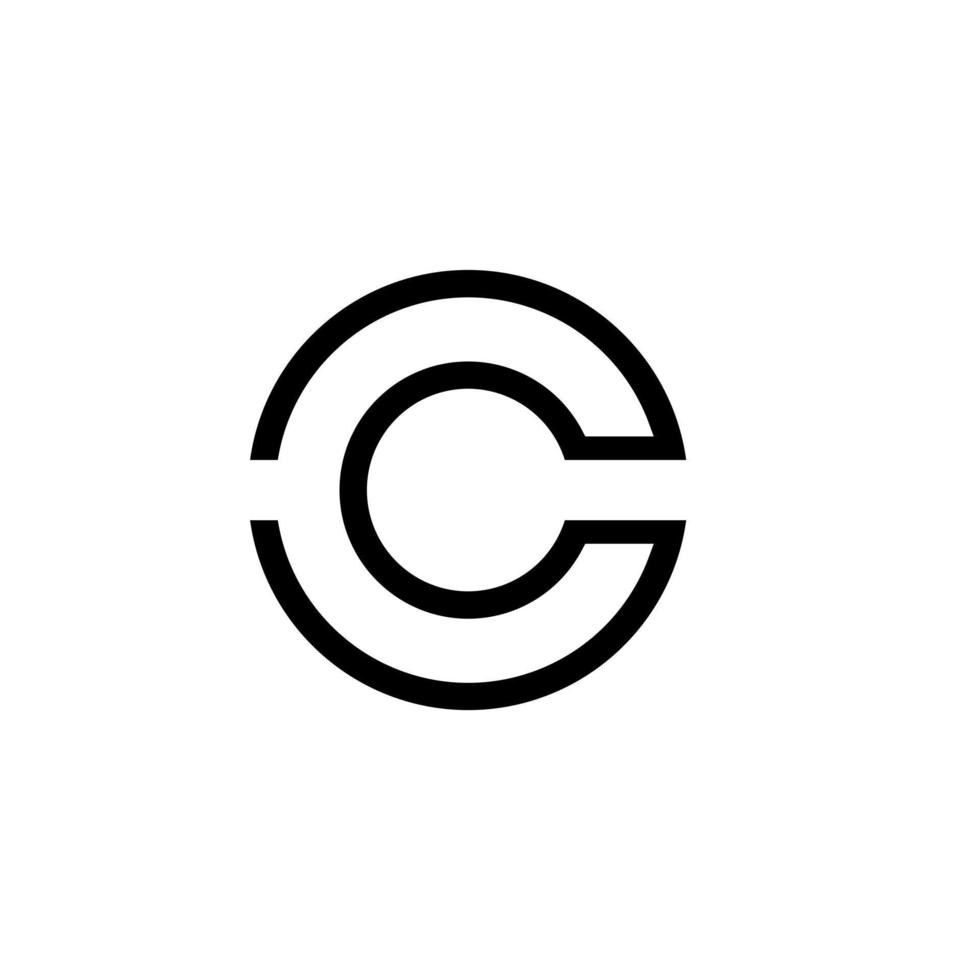 lettera c semplice attività commerciale logo design professionista vettore