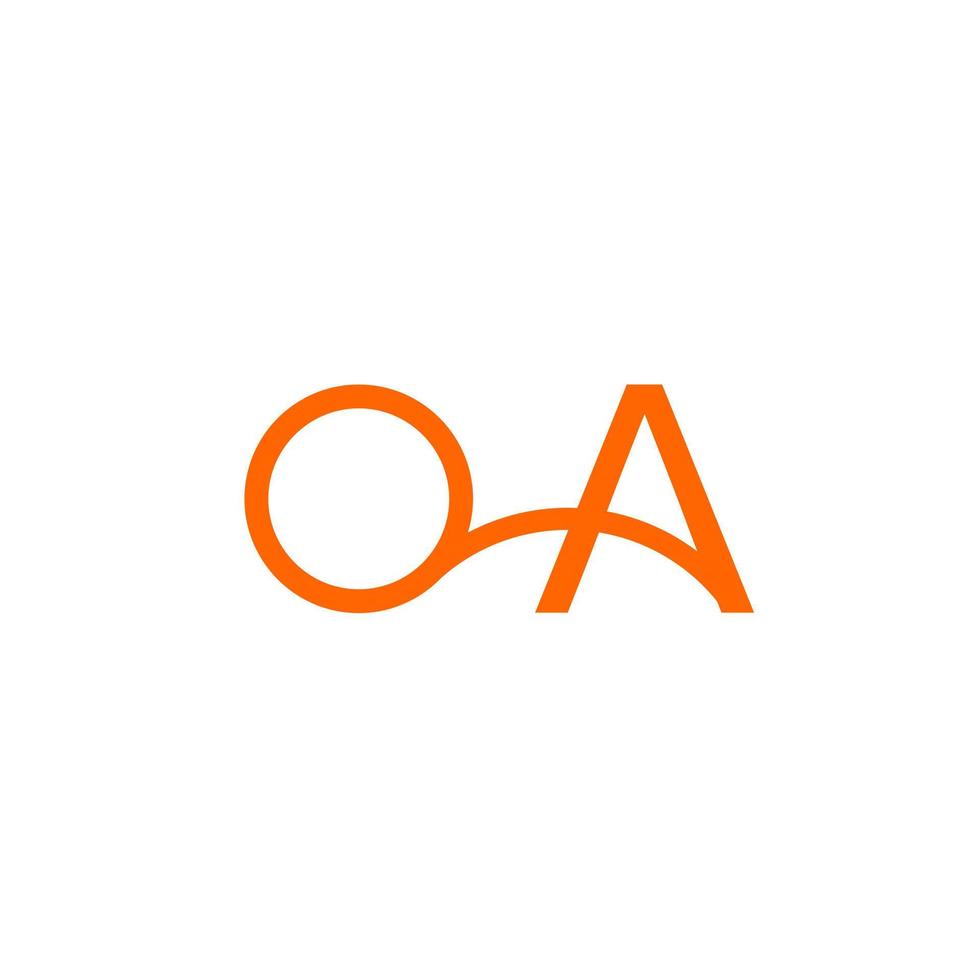 lettera oa vettore logo design simbolo icona emblema professionista vettore