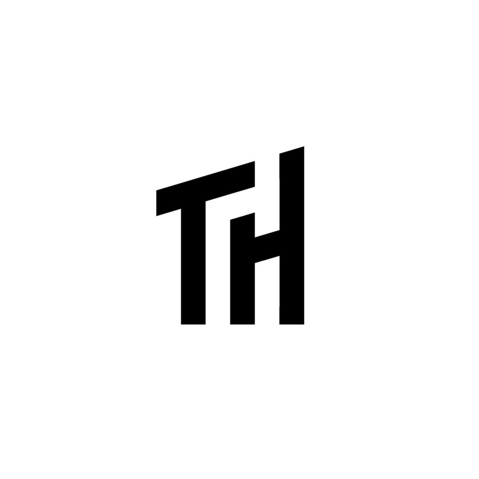 lettera th logo design gratuito vettore