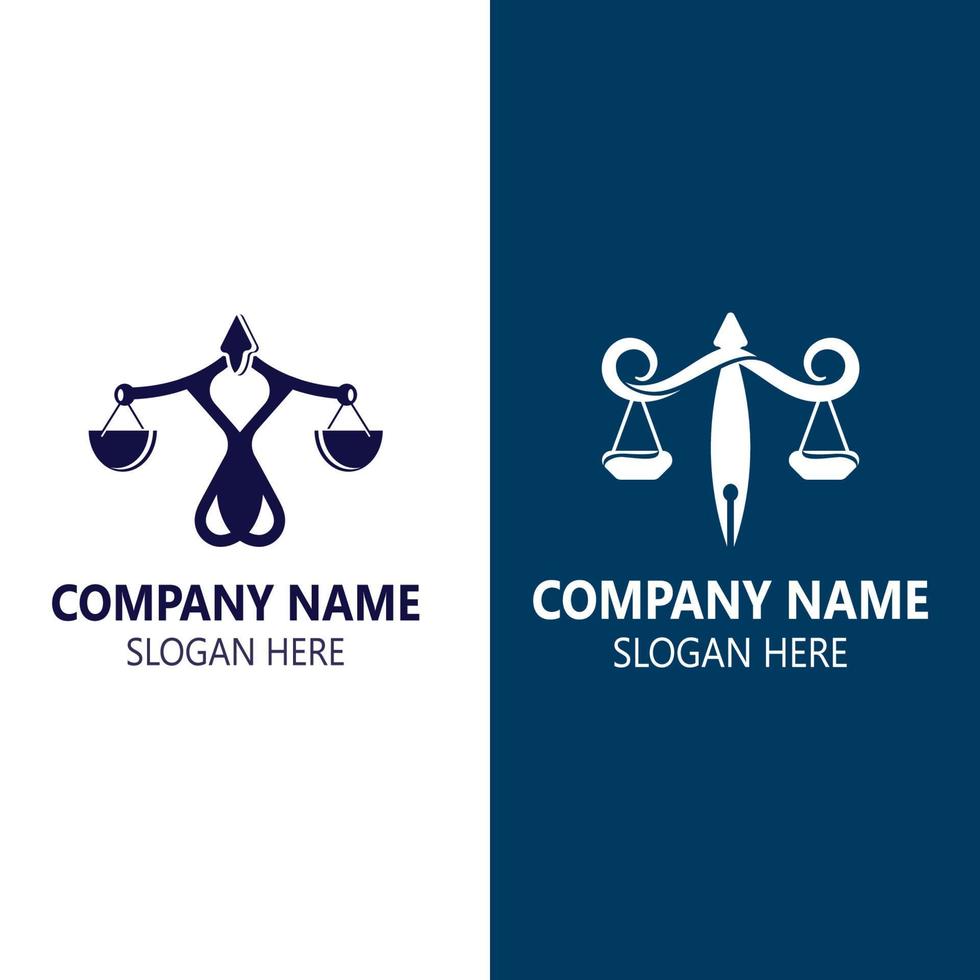 giustizia legge logo icona modello creativo legge azienda illustrazione vettore