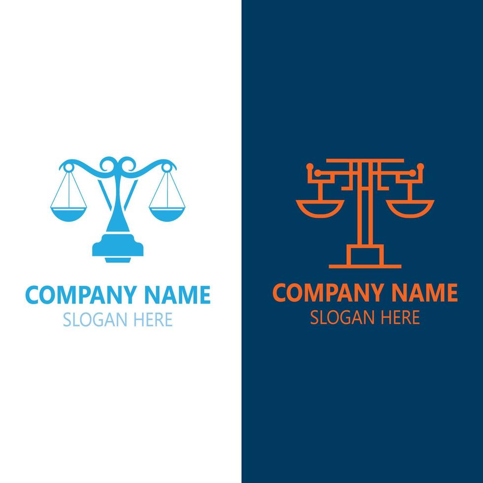 giustizia legge logo icona modello creativo legge azienda illustrazione vettore