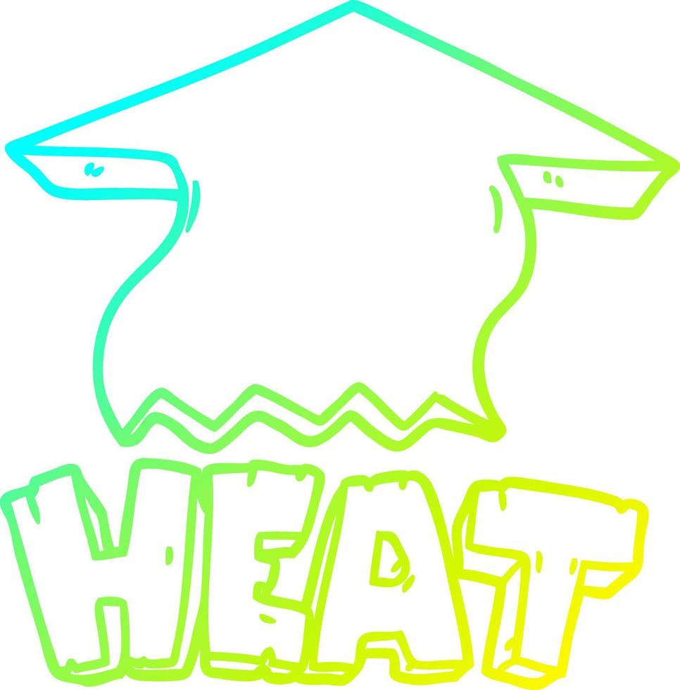 freddo pendenza linea disegno cartone animato calore simbolo vettore