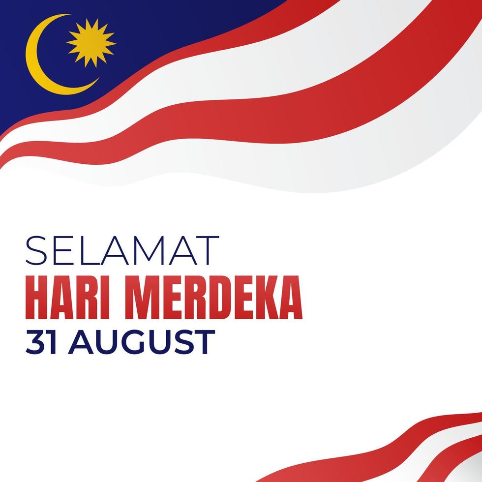 Malaysia indipendenza giorno modello. design per striscione, saluto carte, manifesti vettore