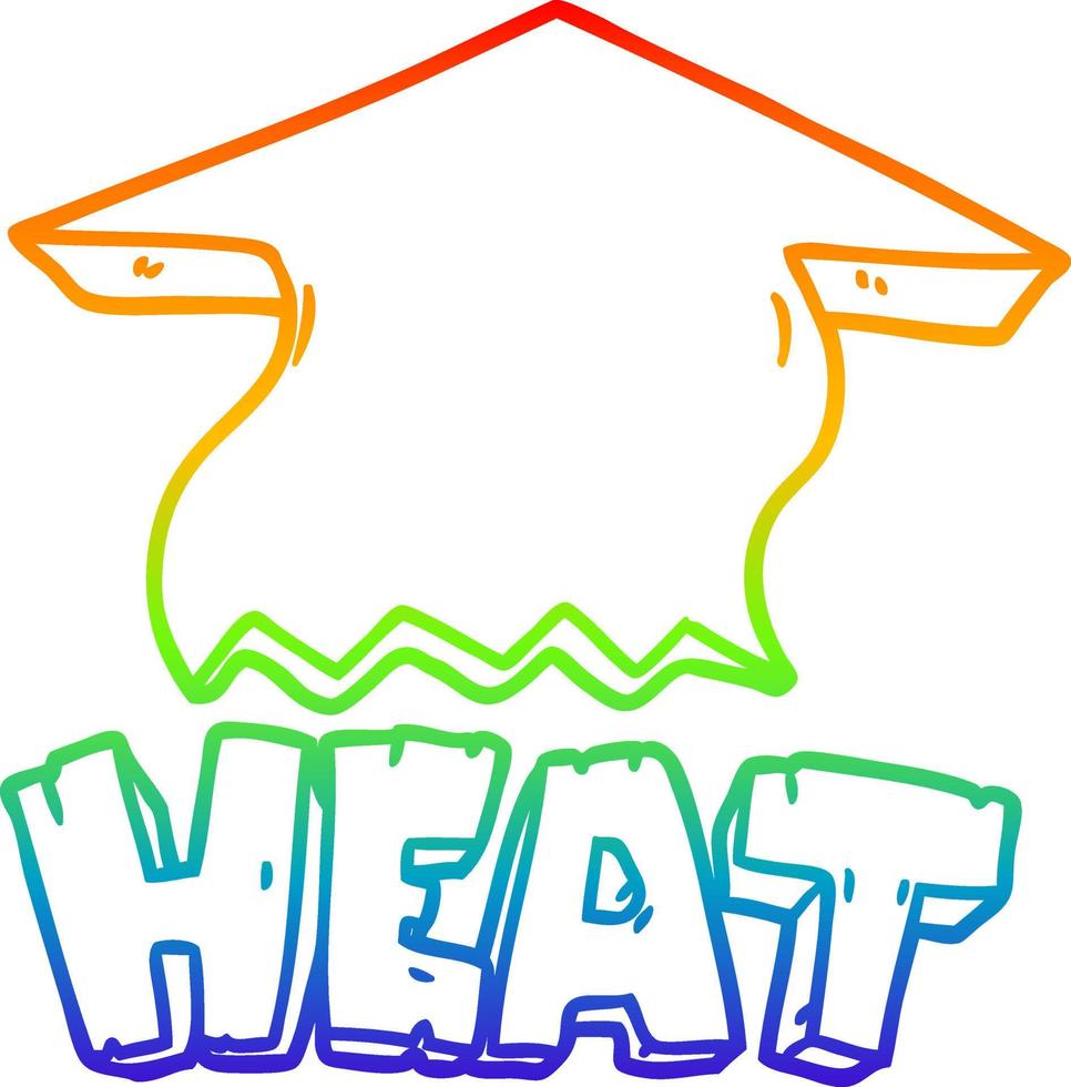 arcobaleno pendenza linea disegno cartone animato calore simbolo vettore