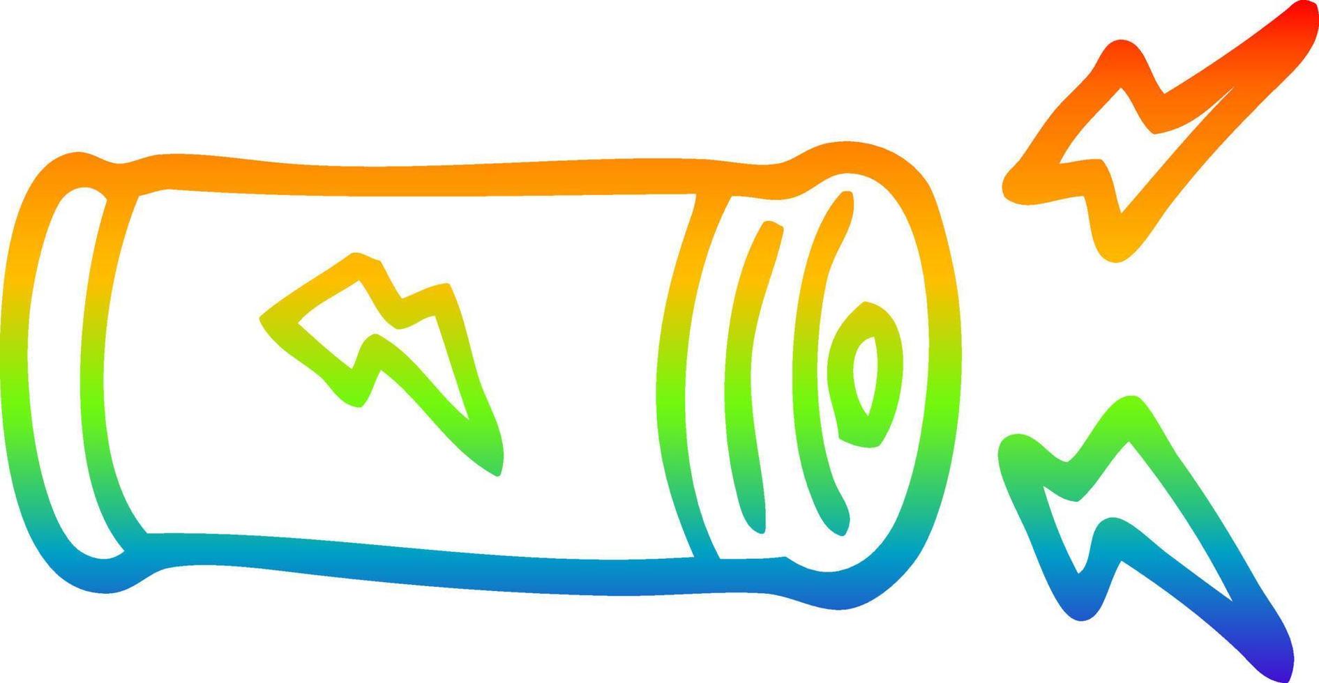 arcobaleno pendenza linea disegno cartone animato elettrico batteria vettore