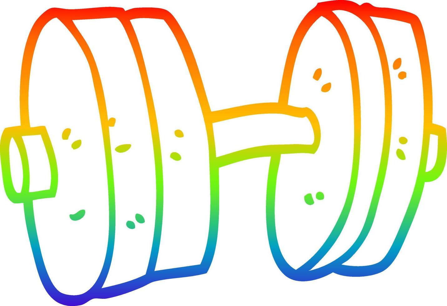 arcobaleno gradiente linea disegno pesi dei cartoni animati vettore