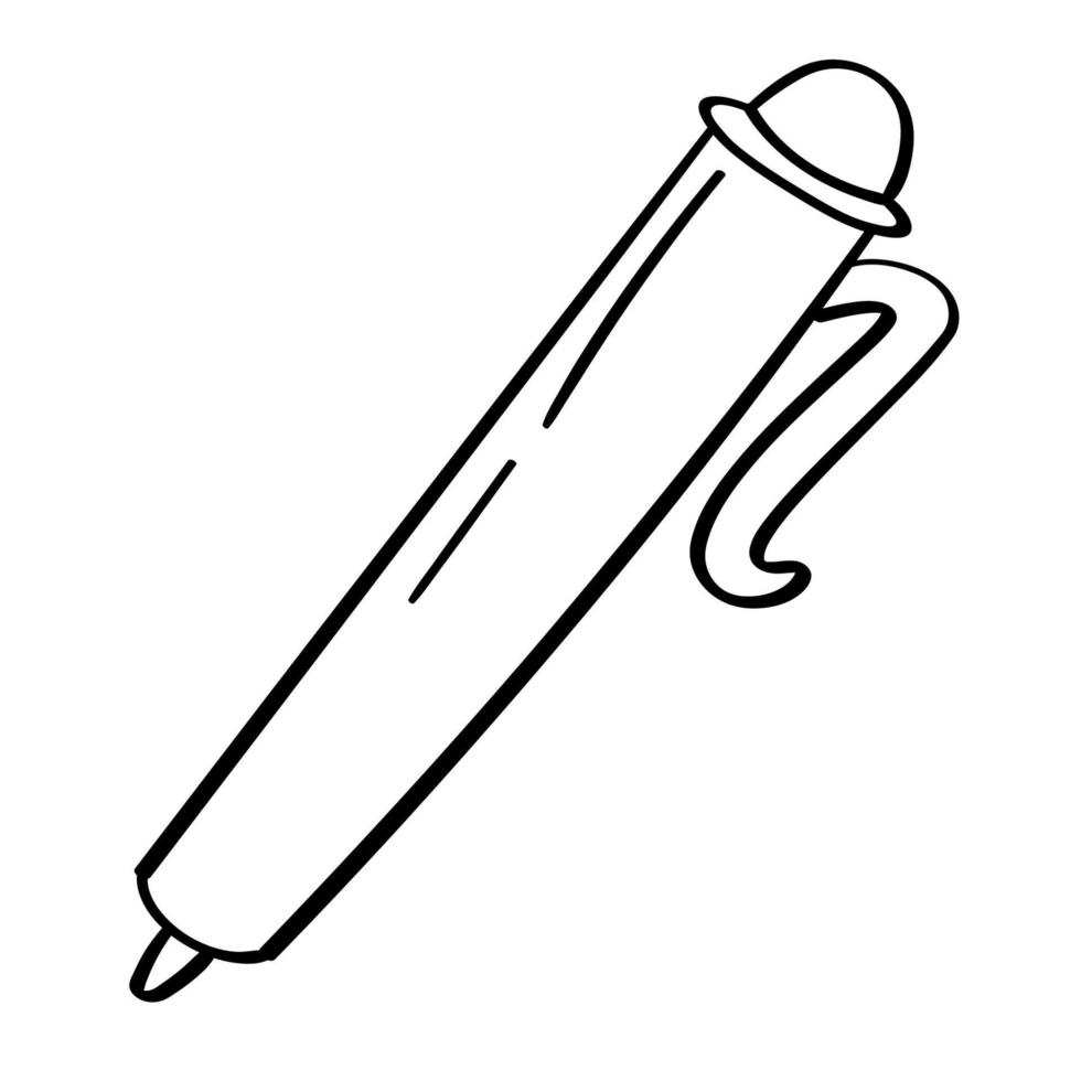scarabocchio etichetta penna, matita per scrittura vettore