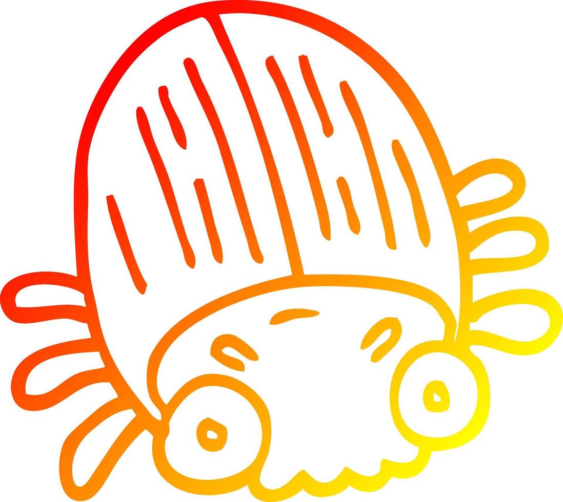caldo gradiente disegno cartone animato enorme scarabeo vettore