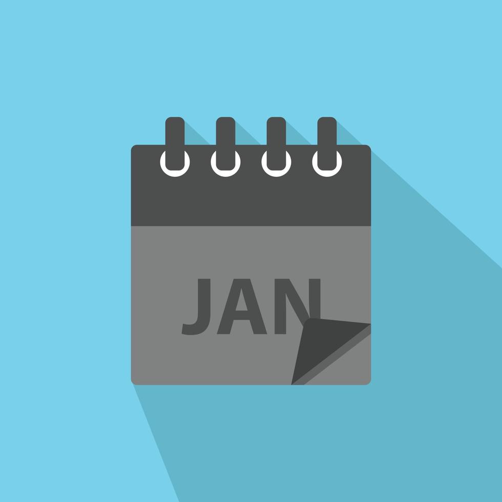 gennaio calendario icona vettore nel moderno piatto stile per ragnatela, grafico e mobile design.